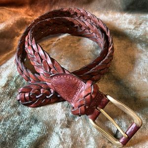 Vintage Cole Haan braided leather belt 30”